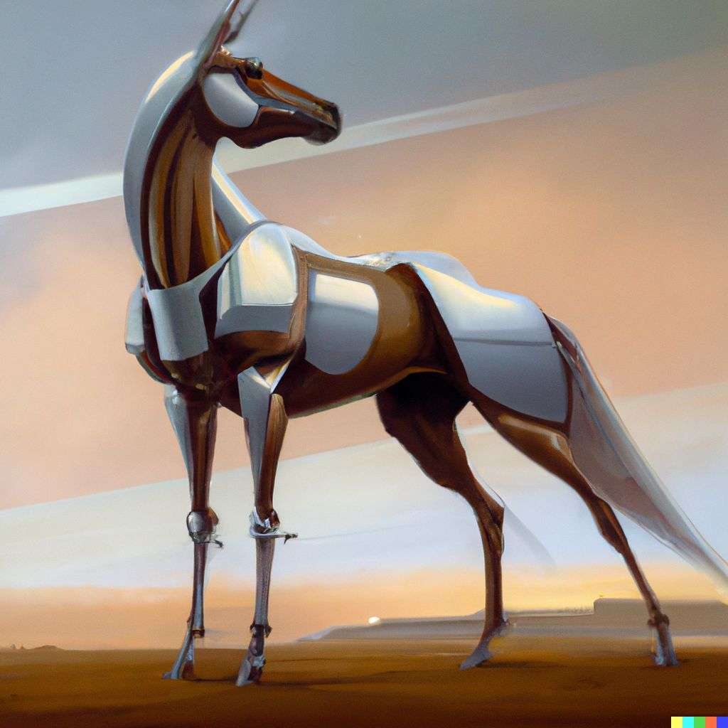 a horse, by Syd Mead